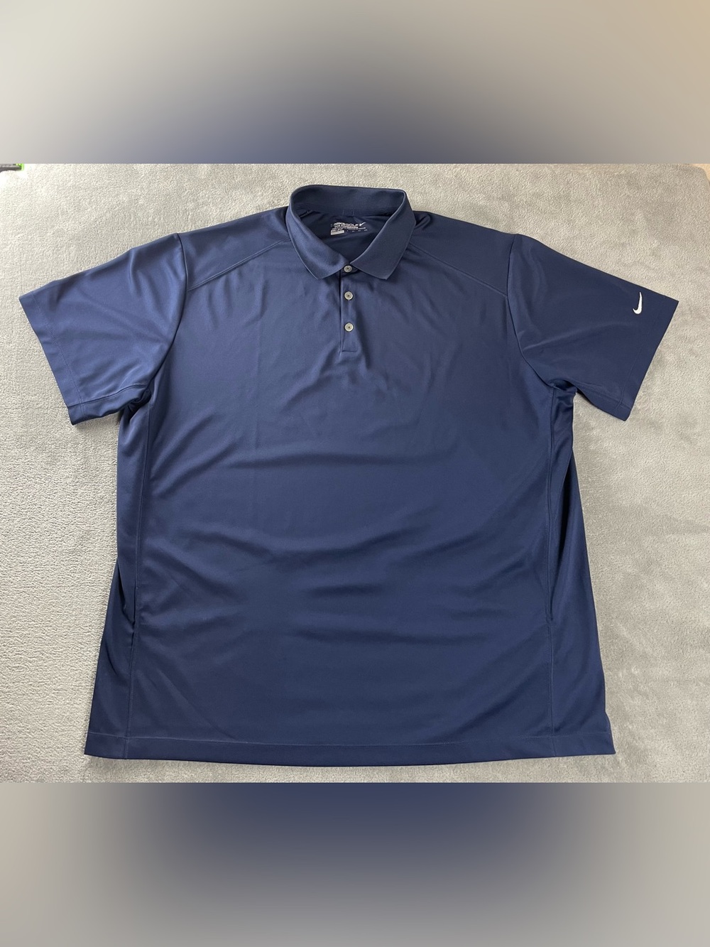 Navy Blue Nike Golf Dri-Fit Men's Polo Shirt Size 3XL Tour Performance Swoosh